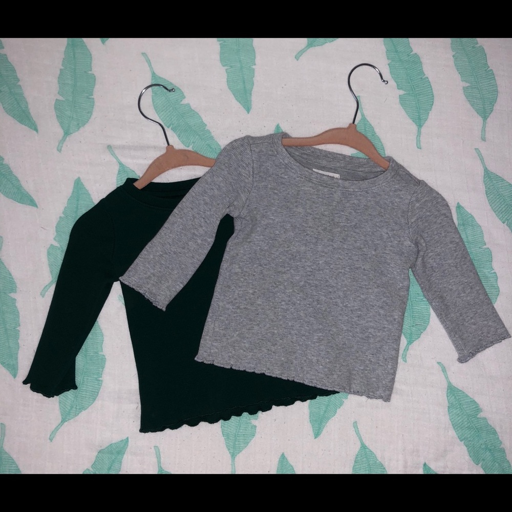Never worn Gymboree 3-6 month 2 long sleeve tops
